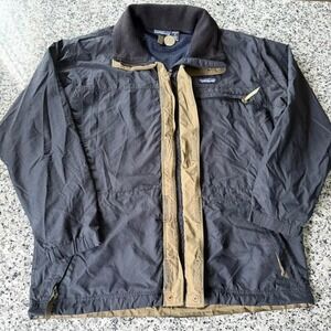 Patagonia Women's Black Vtg 90's Shell Hiking Parka Wind Jacket Medium